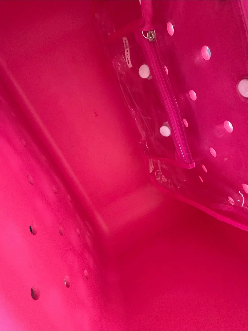 Bogg Hot Pink Perforated Tote with Handles